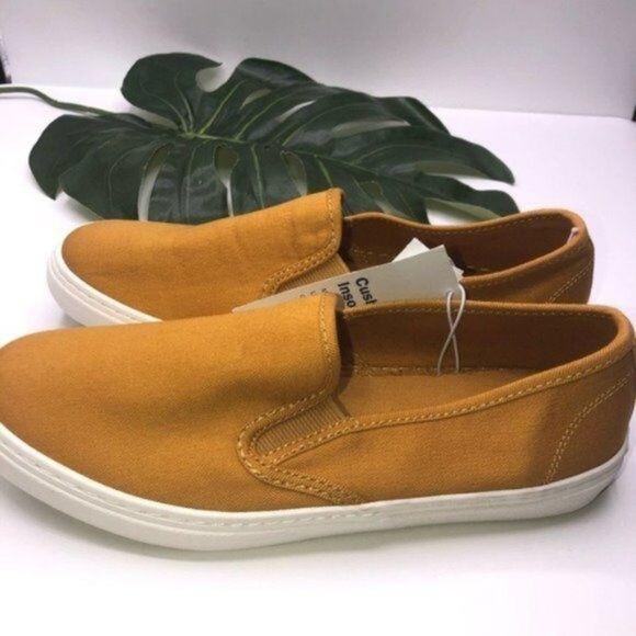 Old Navy Slip On Canvas  Mustard Sneakers - Picture 3 of 7